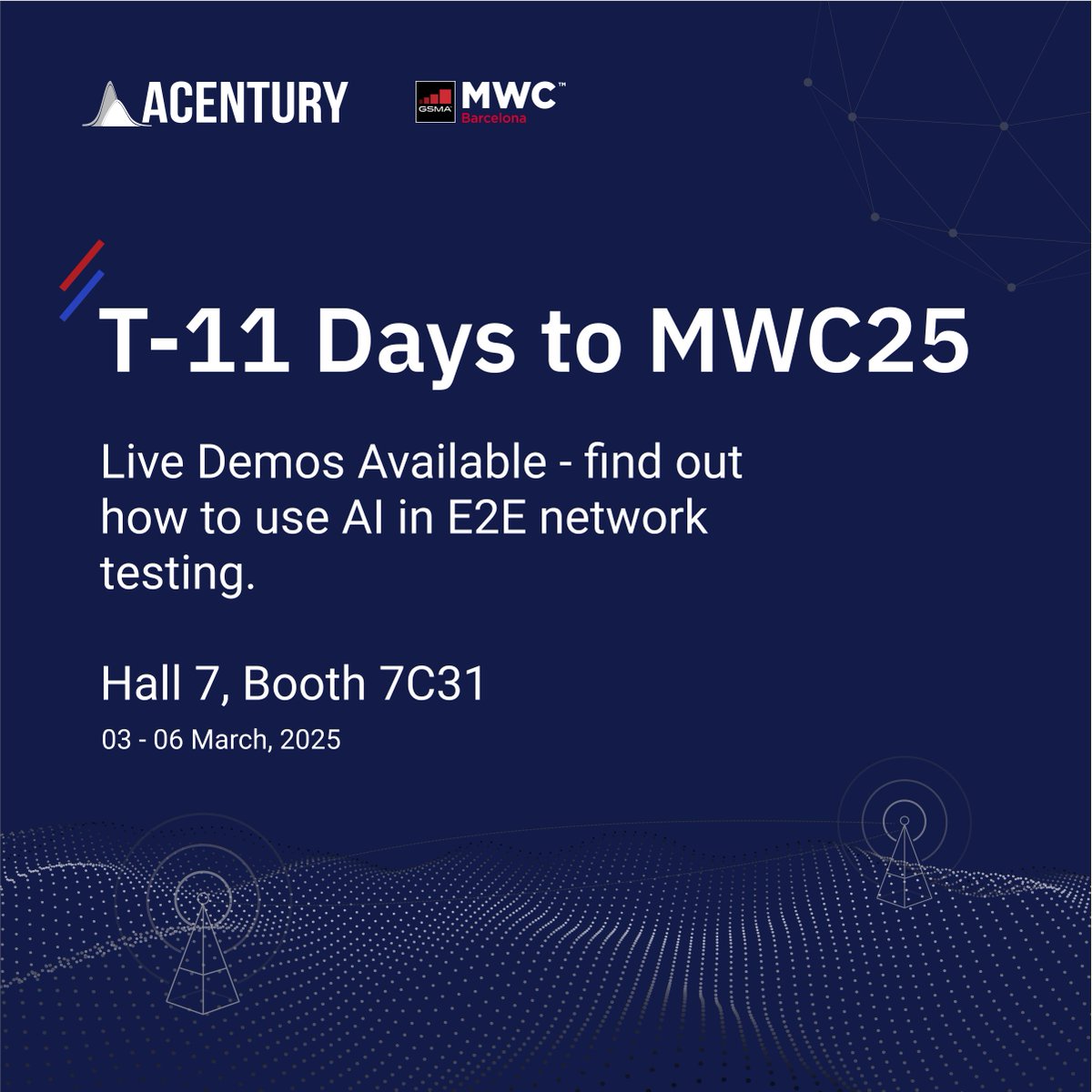 To learn more how we use  Gen-AI to generate automated test scripts for communications service  provider (CSP) labs, visit our booth! The countdown to hashtag#MWC25 Barcelona begins.