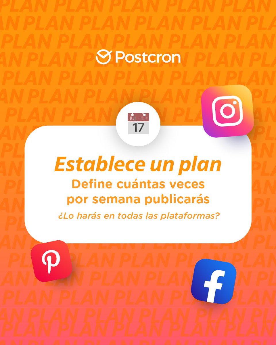 PostcronEs's tweet image. ⏳ ¡Una buena organización es tiempo ganado! ✨

Crea tu calendario de contenido en 4 pasos y dedícale menos tiempo a las redes sociales y más a lo que quieres hacer. 

Planificar es más simple y rápido Con Postcron. 🚀
#Mememarketing   #MarketingDigital #Postcron