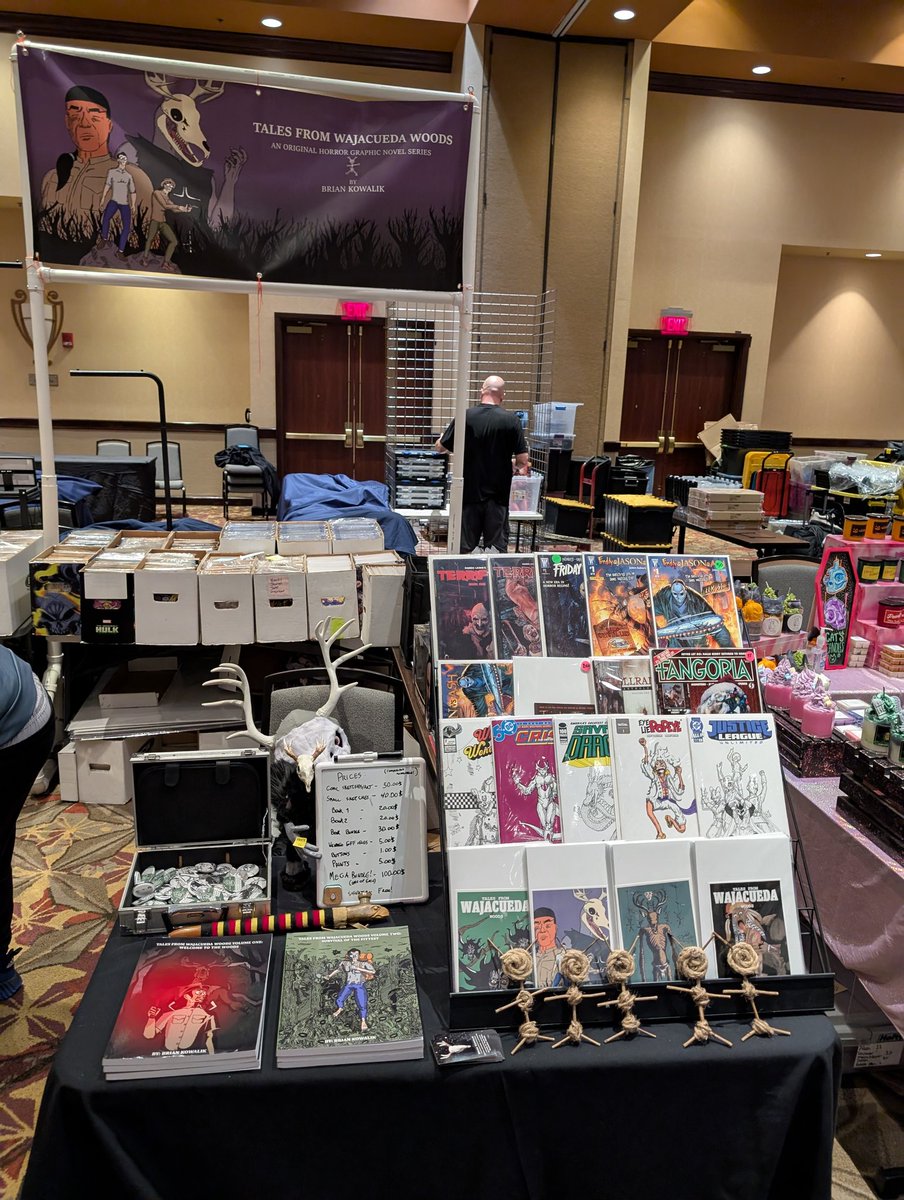 Getting set up at Mad Monster for the weekend