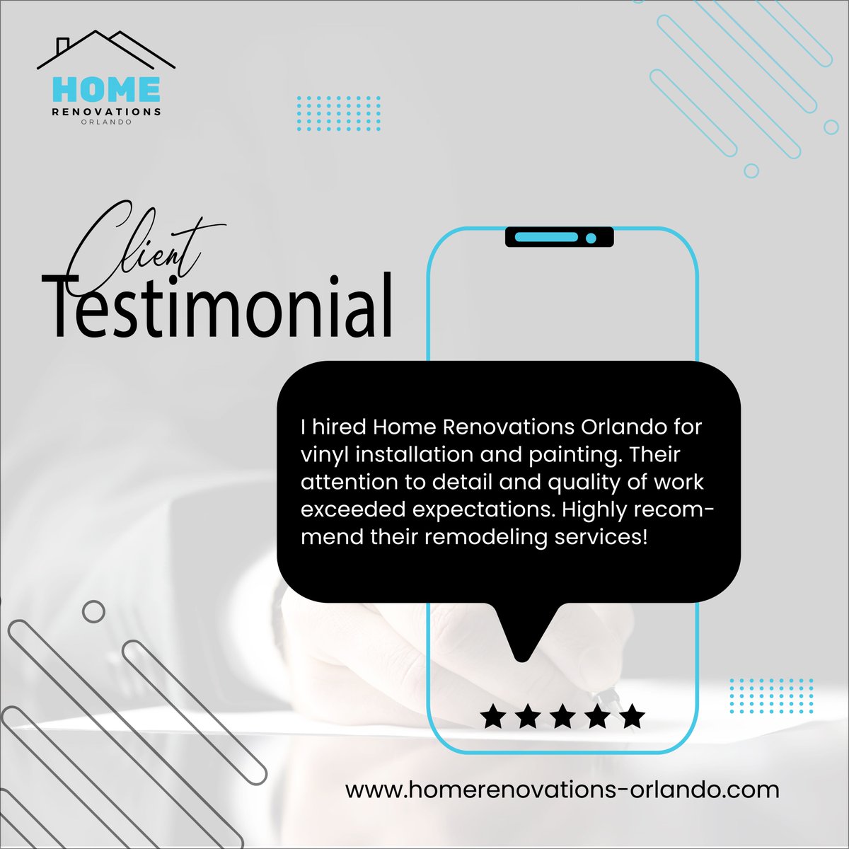HomeRenoOrlando's tweet image. 🏡 Another satisfied customer! "Their attention to detail and quality of work exceeded expectations."

📞 407-799-7683 | 📧 homerenovationsorlando@gmail.com
🌐 homerenovations-orlando.com
#Testimonial #HomeRenovations #VinylInstallation #PaintingServices