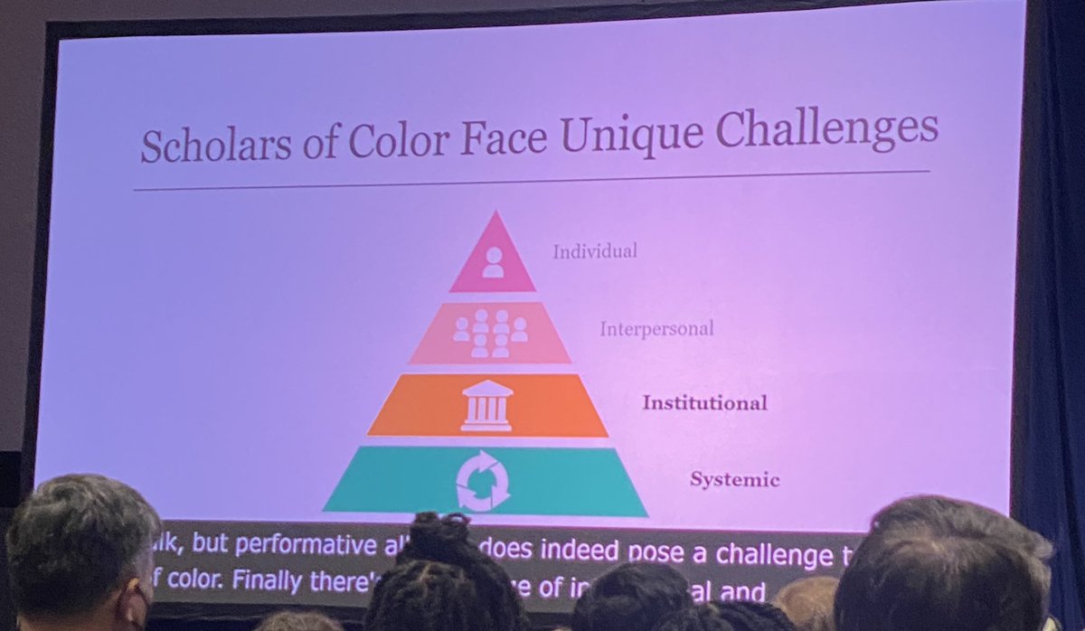 “As a field we are well-equipped to meet these challenges. Multi-level problems require multi-level solutions.” <a href="/CydneyDupree/">Cydney Hurston Dupree</a> at the presidential plenary #spsp2025