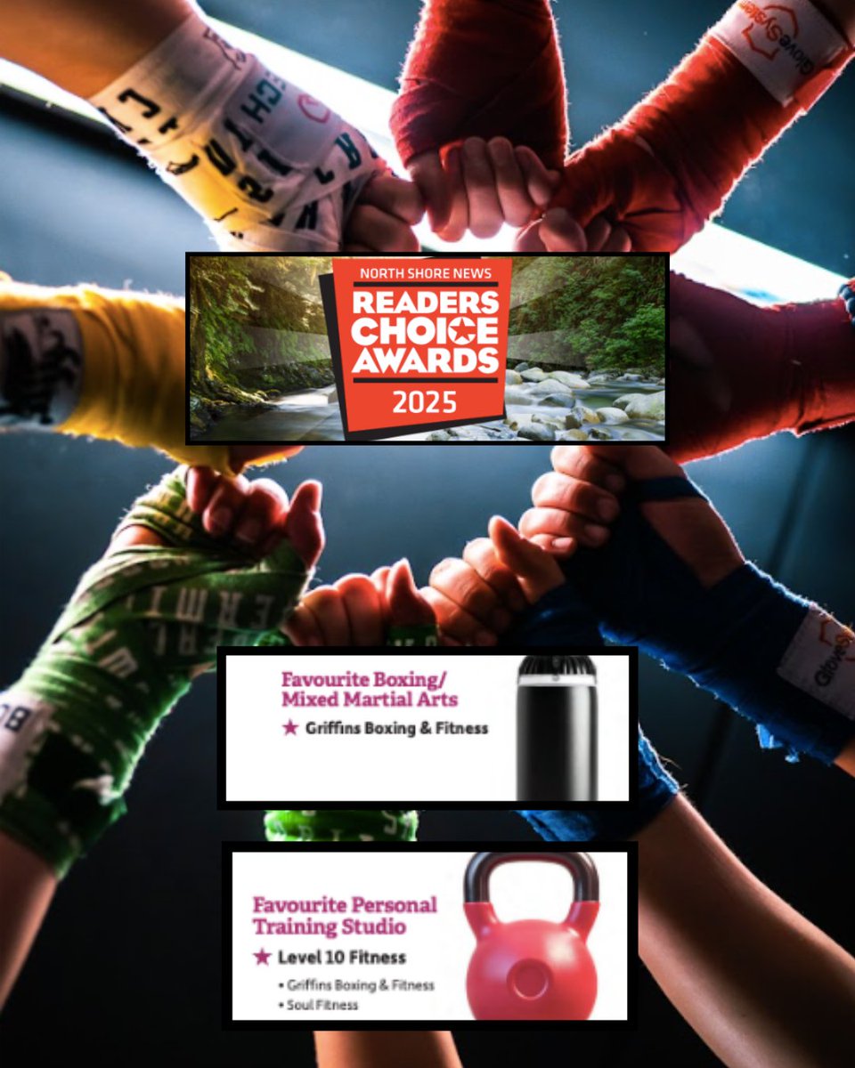 THE RESULTS from the <a href="/NorthShoreNews/">North Shore News</a> Readers Choice Awards are in! Griffins is #1 for Fave #Boxing /Mixed Martial Arts, #2 for Favourite Personal Training Studio, and  #2 for Favourite Fitness Studio.
THANK YOU to everyone who voted! 

#northvancouver
<a href="/shipyardsdist/">The Shipyards District BIA</a>