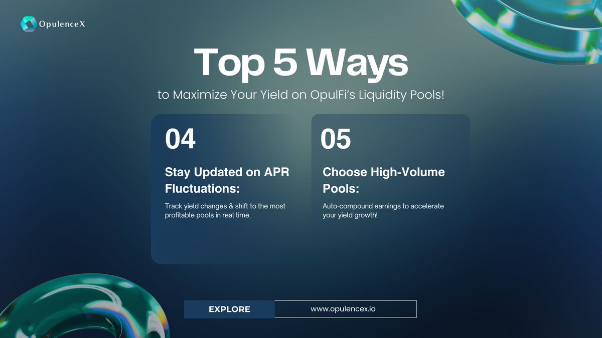 _OpulenceX's tweet image. Unlock explosive returns with OpulFarm Yield Farming Pool powered by XRP Ledger💸
Learn these secrets to maximizing " YIELD" like a pro⬇️ 
opulfi.opulencex.io/opulfarming/gu…
Elevate your DeFi mastery &amp;amp; supercharge your earnings with these 5 expert's strategies🦾