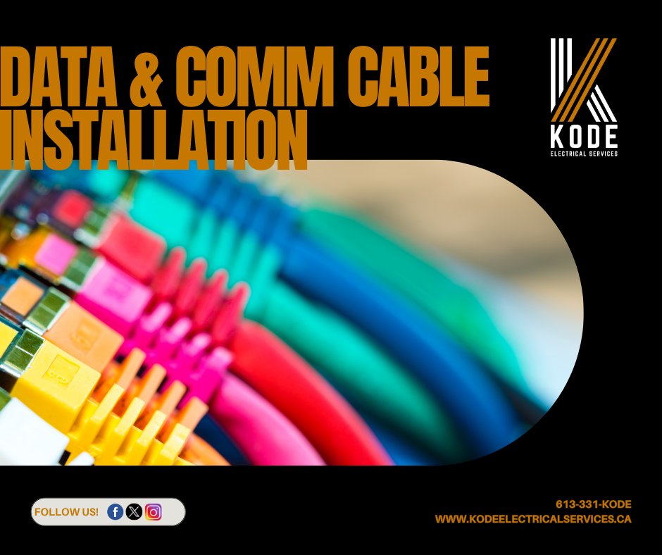 KodeElectricYGK's tweet image. Need reliable Data &amp;amp; Comm Cable Installation? Stay connected with expert wiring solutions for seamless networking, faster speeds, and top-tier performance! Contact us today! #DataInstallation #CableSolutions #PoweringYourProjects