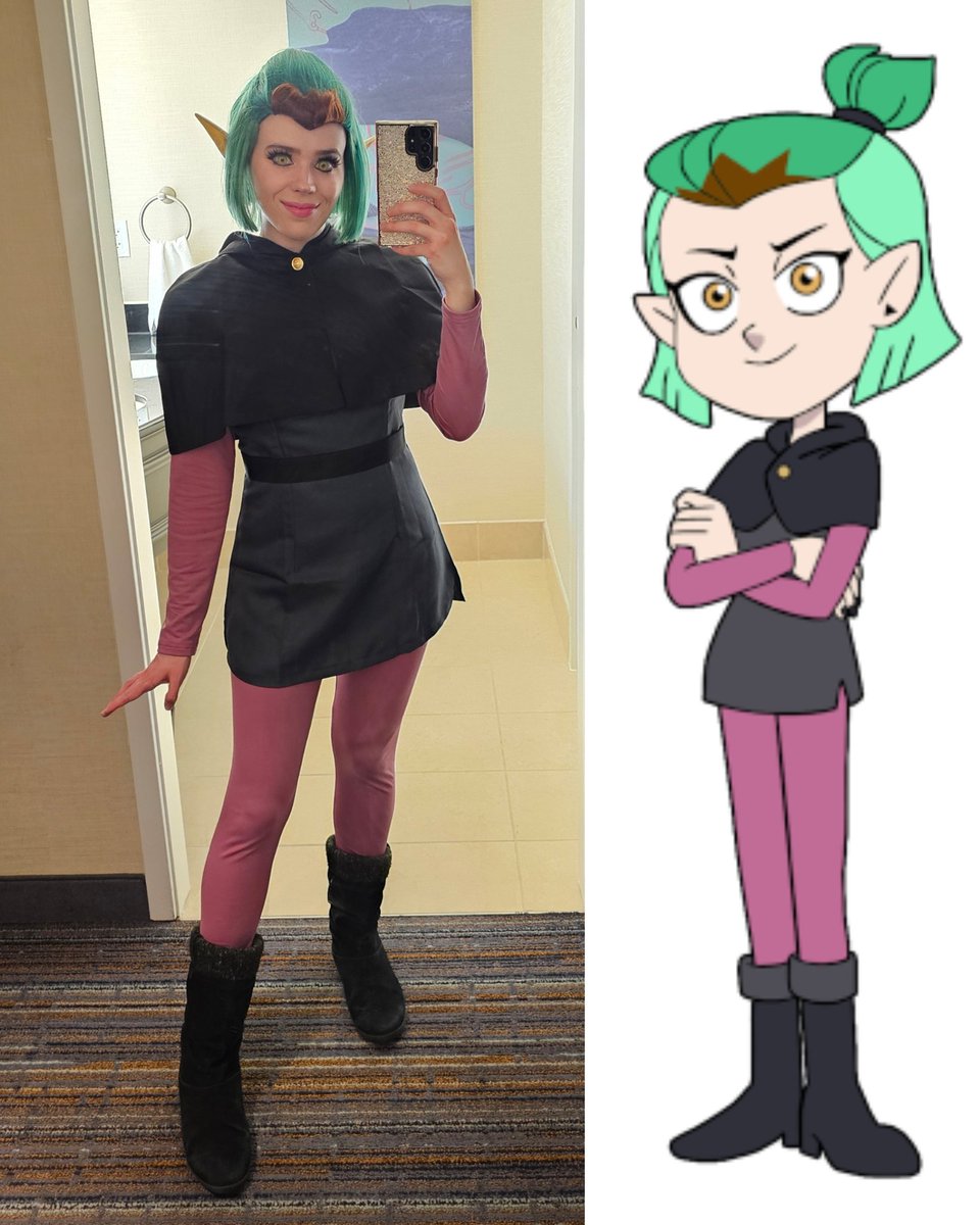 Amity Blight! 💚💜 I recently watched The Owl House and I absolutely LOVED IT, I knew I'd want to be Amity before I even watched it, but now that I've finished, there may be some new outfits and characters in my future hehe 🦉