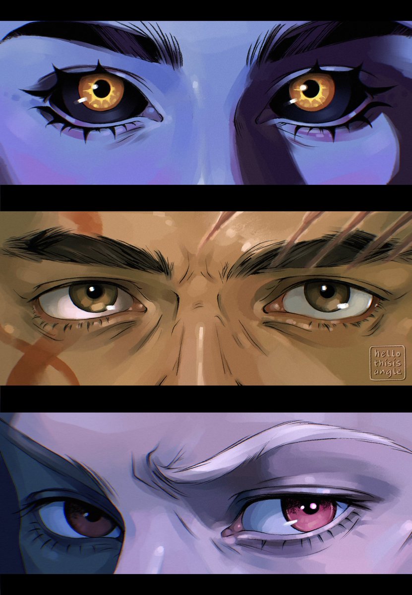 Eyes of #BaldursGate3 other Act 1 Companions #halsin #minthara #alfira