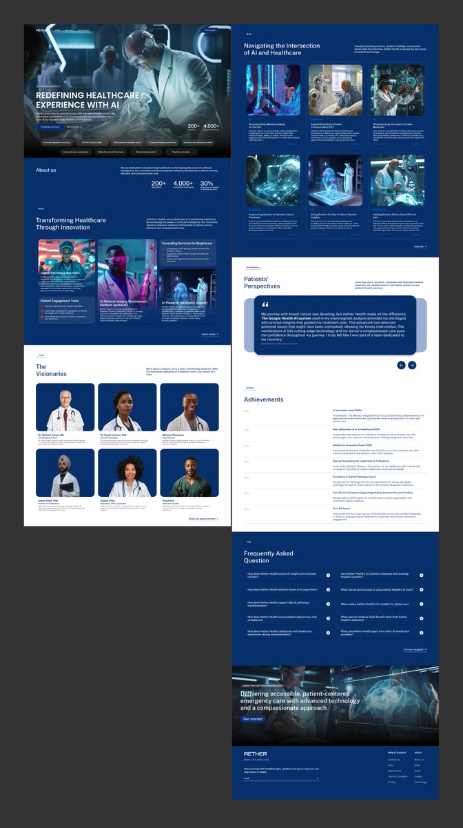 notfromearth06's tweet photo. New landing page for Aether Health, a medical facility that employs artificial intelligence. ✅ https://t.co/zGBZsxegfN