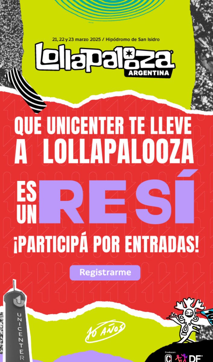 vmenditto's tweet photo. Sorteo Unicenter Lolla 🎵 

No creo en esto pero te lo dejo x las dudas 👇 

https://t.co/v88ezsfk6a https://t.co/nSHpvHEYnc