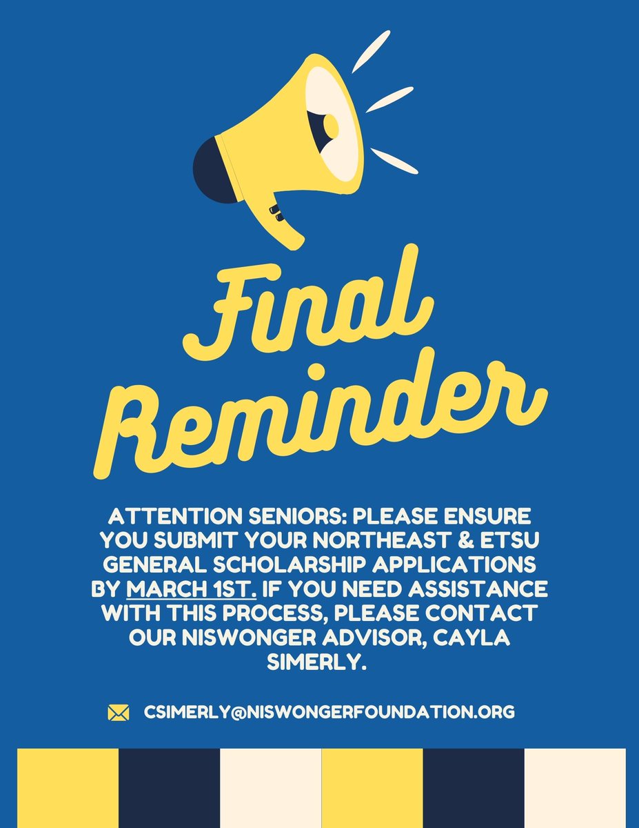 NESCC and ETSU bound Seniors...