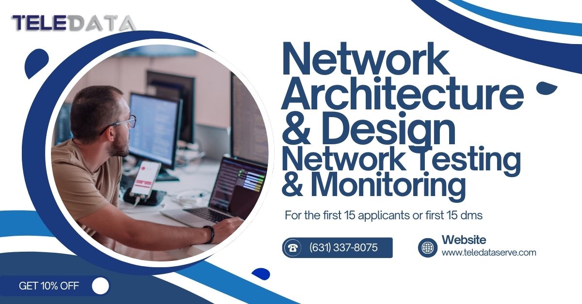 Teledataserve1's tweet image. 🚀 Optimize your network with expert architecture, design, testing &amp;amp; monitoring!

📢 Exclusive Offer: First 15 applicants or DMs get 10% OFF!

🔗 Call (631) 337-8075 or visit teledataserve.com to secure your savings!

#NetworkDesign #ITSolutions #TeleDataServices