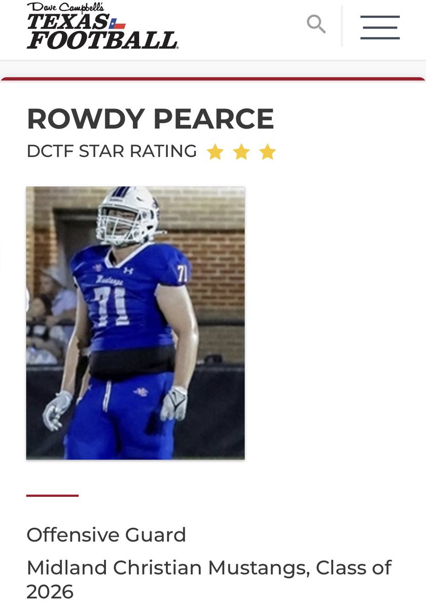 Rowdy Pearce (@rowdypearce_71) on Twitter photo Thanks for including me! <a href="/dctf/">Dave Campbell's Texas Football — TexasFootball.com</a> <a href="/GPowersScout/">Greg Powers 🏟️</a> <a href="/Tepper/">Greg Tepper</a> <a href="/Matt_Stepp817/">Matt Stepp</a> <a href="/malloryhartley/">Mallory Hartley</a>
⭐️ ⭐️ ⭐️ Thanks for including me! <a href="/dctf/">Dave Campbell's Texas Football — TexasFootball.com</a> <a href="/GPowersScout/">Greg Powers 🏟️</a> <a href="/Tepper/">Greg Tepper</a> <a href="/Matt_Stepp817/">Matt Stepp</a> <a href="/malloryhartley/">Mallory Hartley</a>
⭐️ ⭐️ ⭐️