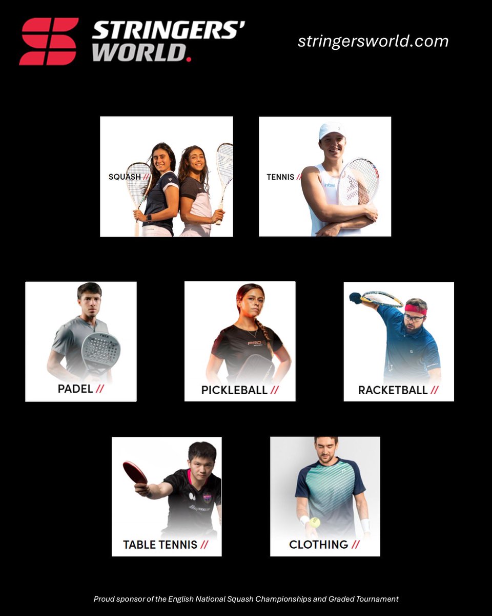 Lexden Rackets Club (@lexdenrackets) on Twitter photo The <a href="/englandsquash/">🏴 England Squash</a> National Championship draws are out!
We’re super excited to host what’s going to be an amazing weekend of squash from 6-9 March
It’s free to all to come and watch 😀
Kindly sponsored by <a href="/stringersworld/">stringersworld.com</a> and Colchester IT The <a href="/englandsquash/">🏴 England Squash</a> National Championship draws are out!
We’re super excited to host what’s going to be an amazing weekend of squash from 6-9 March
It’s free to all to come and watch 😀
Kindly sponsored by <a href="/stringersworld/">stringersworld.com</a> and Colchester IT