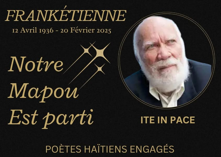 TheNancyRoc's tweet photo. RIP Franck #Franketienne #mapou #Haiti https://t.co/zcQUIQIqPT