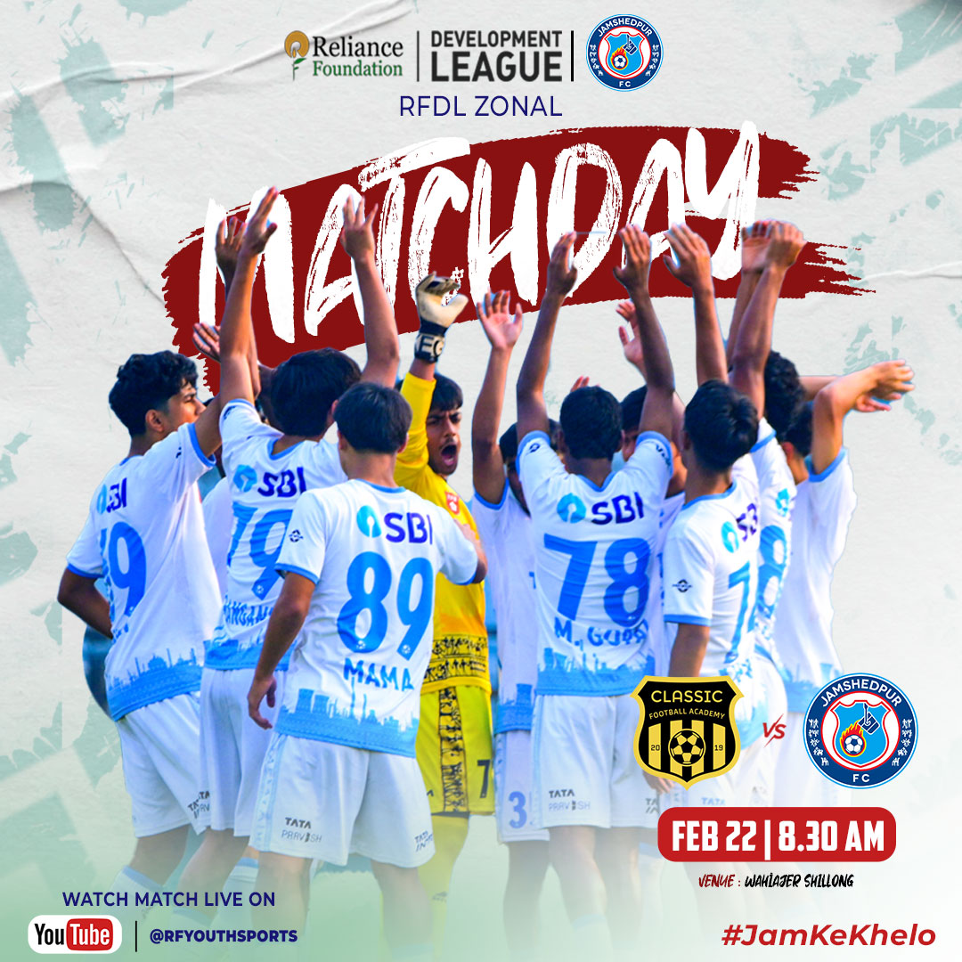 JamshedpurFC's tweet photo. Jamshedpur FC is all set to take on Classic FA in the Reliance Foundation Development League! 🏆 Catch the live action on RFYouthSports YouTube channel! 📺 :
https://t.co/PSpO8HB0Te
#JamKeKhelo #IndianFootball #RelianceFoundationDevelopmentLeague https://t.co/E3HUKBwOEG