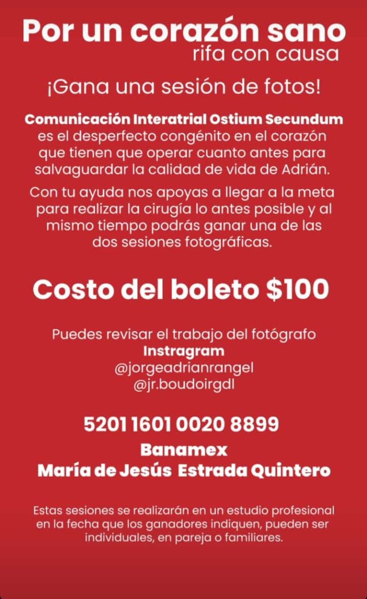 javierhoyos's tweet image. Y si apoyamos ?, Una sesión de fotos, por 100 o 200 o 500, es un ganar ganar. Anda, vamos entrándole a esta rifa con causa