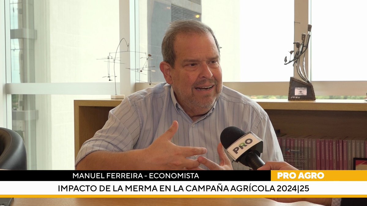 📌 #AHORA en #PROAgro | Impacto de la merma en la campaña agrícola 2024/25

🗨️ “Entramos a esta campaña con precios bajos, costos altos y ahora con baja producción relativa”, señaló el economista <a href="/FerreiraBManuel/">Manuel Ferreira</a>