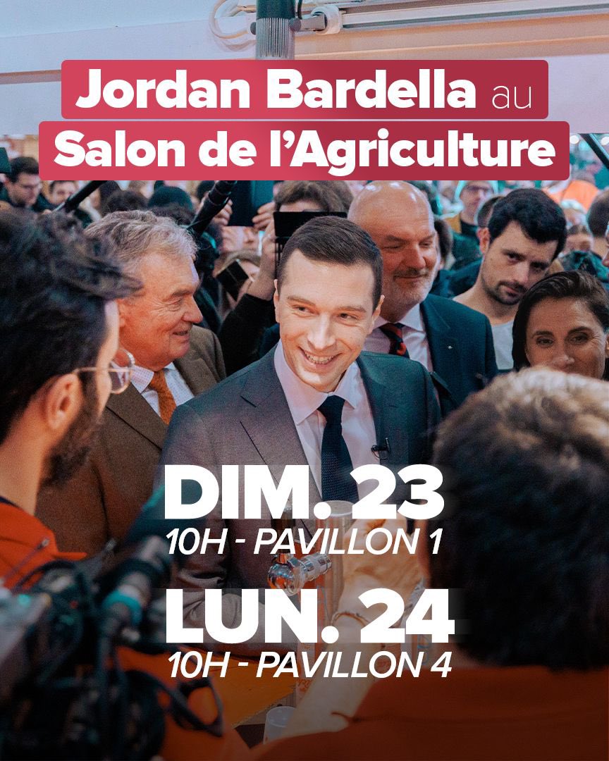 Rendez-vous dimanche et lundi au #SalonDeLAgriculture, auprès de ceux qui nous nourrissent et sont une part inestimable de notre identité nationale !

#SIA2025