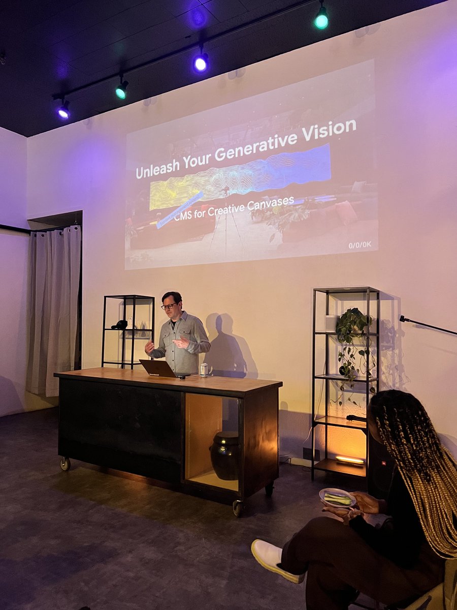 We’ve been hosting Creative Technology meetups in the back of my shop.

This is where the coolest nerds in town gather and spark future collaborations.

Huge thanks to our guest speakers last night, who shared multi-year creative experiments and decades of industry knowledge.