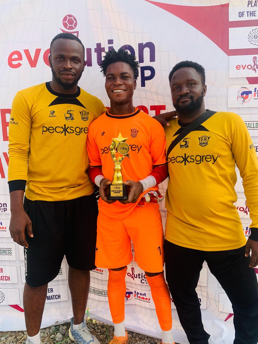 f8ballersafrica's tweet photo. Congratulations to our goalkeeper Sodiq for the MD4 POTM award.
Cheers Champ!
@theevolutioncup #EvolutionCup2025
#F8ballersAfricaFC || #WeAreHere
WE ARE CHAMPIONS 🏆⚽️💚 https://t.co/512Z6wmcfz