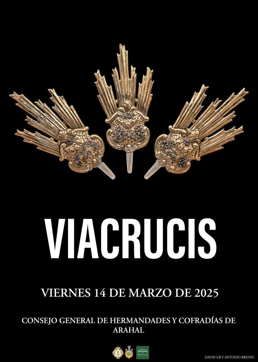 HHCCArahal's tweet photo. Cartel de la Semana Santa 2025, cartel del Via Crucis y Cartel de las Glorias 2025. Enhorabuena @david_gb88 y José Antonio Galan, autores.
@misericordiaXVI 
@JNazarenoArahal @HEsperanzArahal @veracruzarahal @PaduanoArahal @Hdad_Montemayor @Arahalcomunica @AM_SMMagdalena https://t.co/FZQUP24Cj0