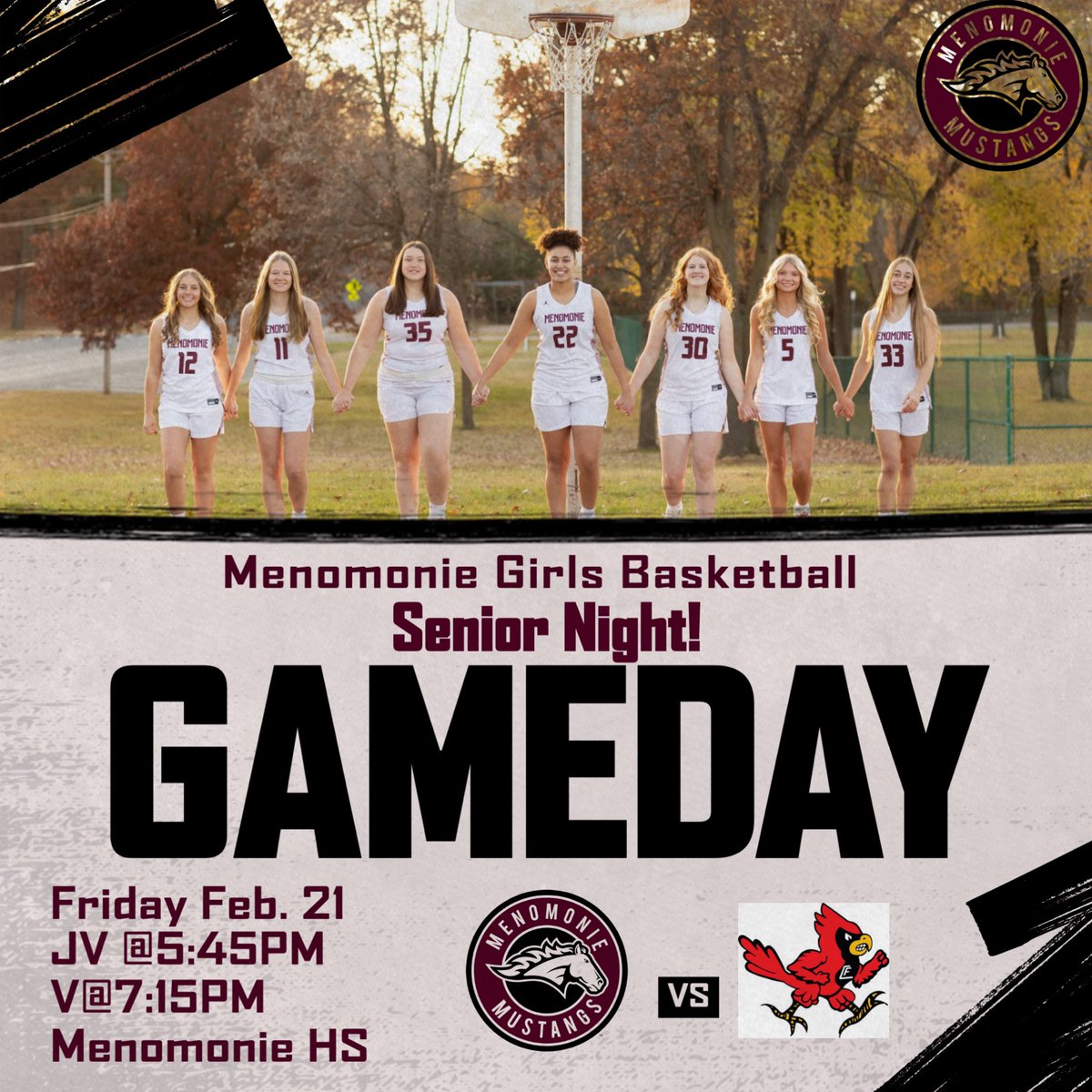 Join us tonight at home to celebrate our seniors!! ✨🏀