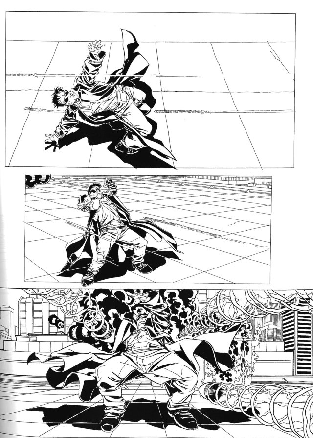 The Matrix storyboard art by Steve Skroce, 1998.