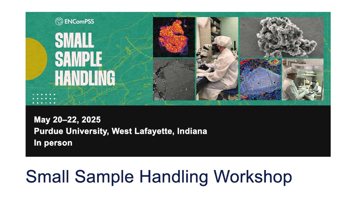 astrobiology's tweet image. Small Sample Handling Workshop Now Accepting Applications
astrobiology.com/2025/02/small-… #astrobiology #samplereturn