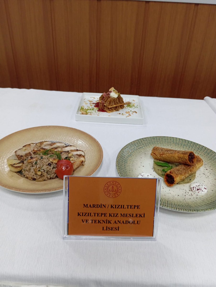 mardinilmem's tweet photo. Diyarbakır’da düzenlenen “Uluslararası Gastronomi Festivali ve Aşçılık Yarışması”ında Kızıltepe Kız MTAL birinci seçilerek, İstanbul'da düzenlenecek Türkiye finaline katılmaya hak kazandı. Öğrencilerimizi, öğretmenlerimizi ve okulumuzu tebrik ederiz.
@Yusuf__Tekin
@tuncay_akkoyun https://t.co/IqINfpDxTK