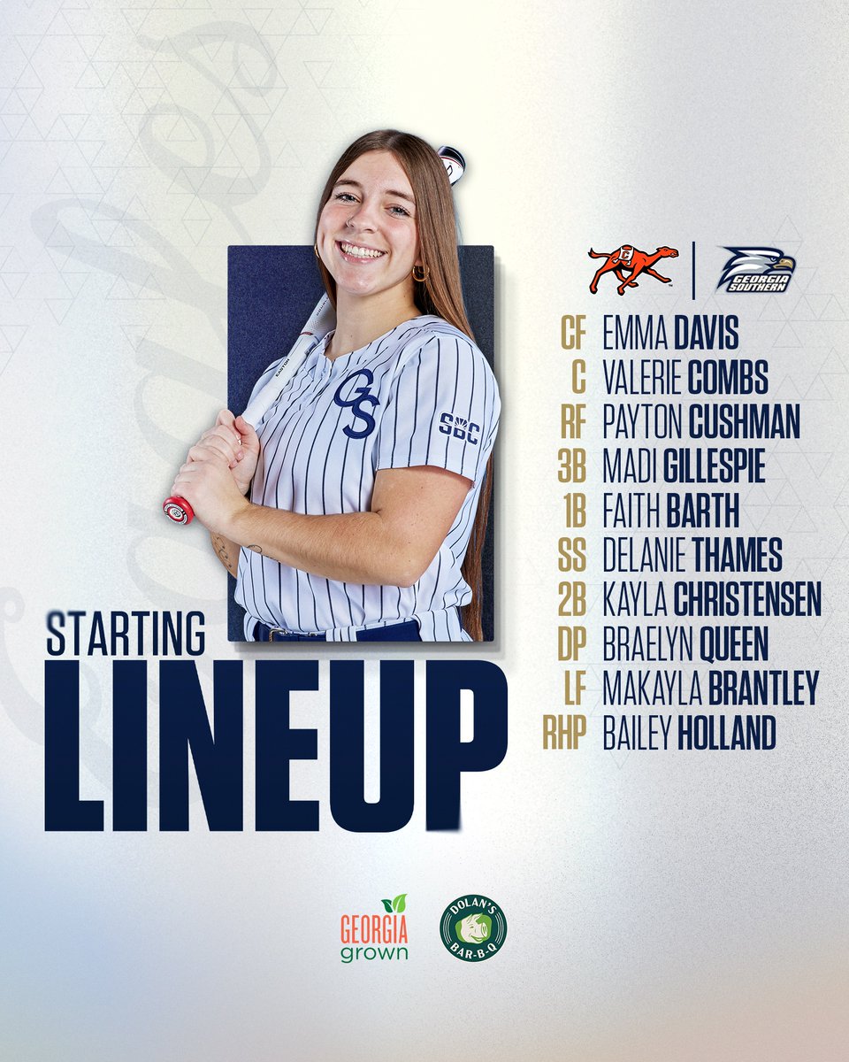 Our <a href="/GeorgiaGrown/">GeorgiaGrown</a> Starting Lineup vs. Campbell ⬇️

First pitch against the Camels will be at 3:15 p.m.

#HailSouthern
