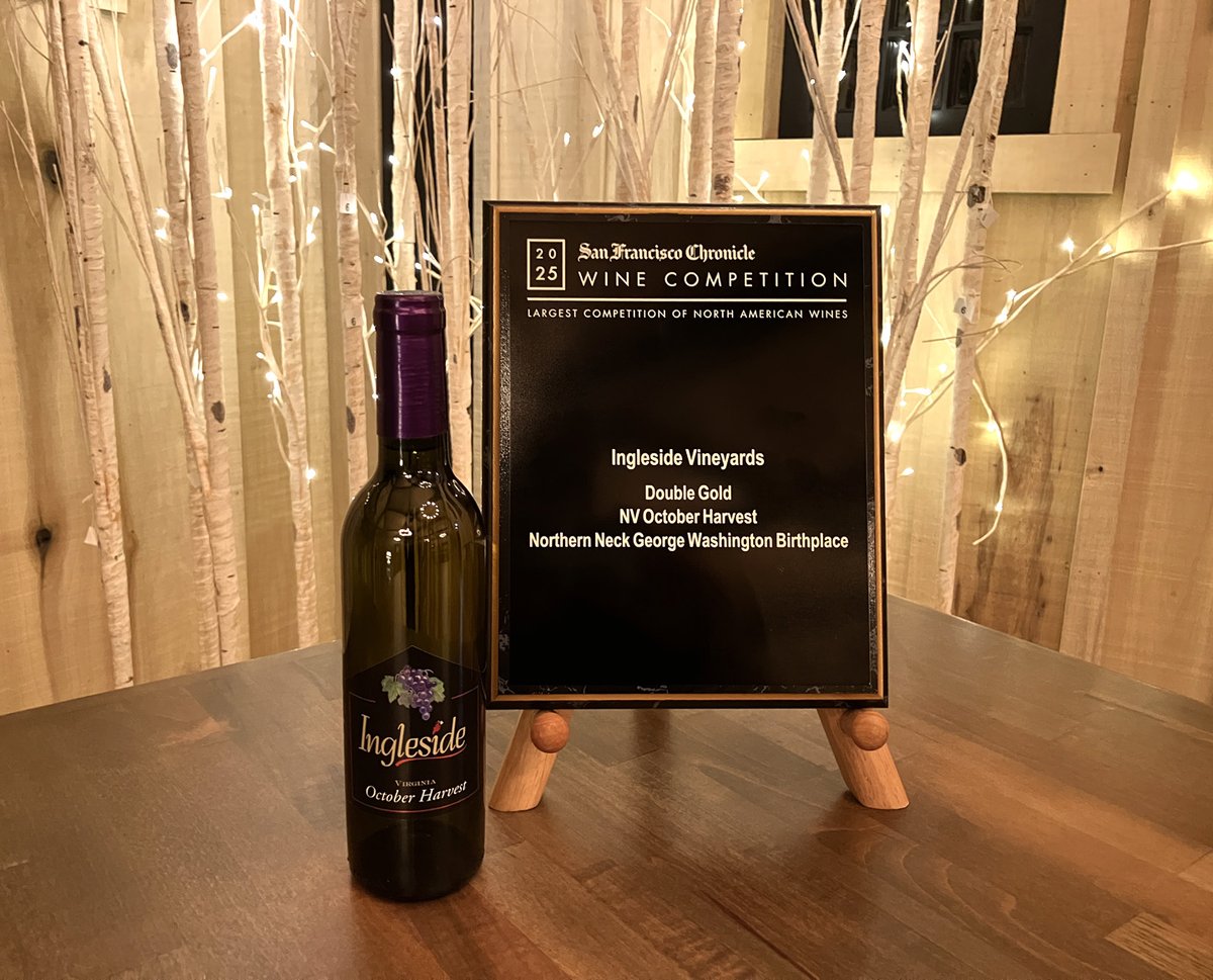 Congratulations to our vineyard &amp; winemaking teams on a Double Gold award in the <a href="/SFChronWineComp/">SFChronicleWineComp</a>! This award was for October Harvest, our late harvest-style dessert wine. We also received 4 other medals in this competition. Cheers!