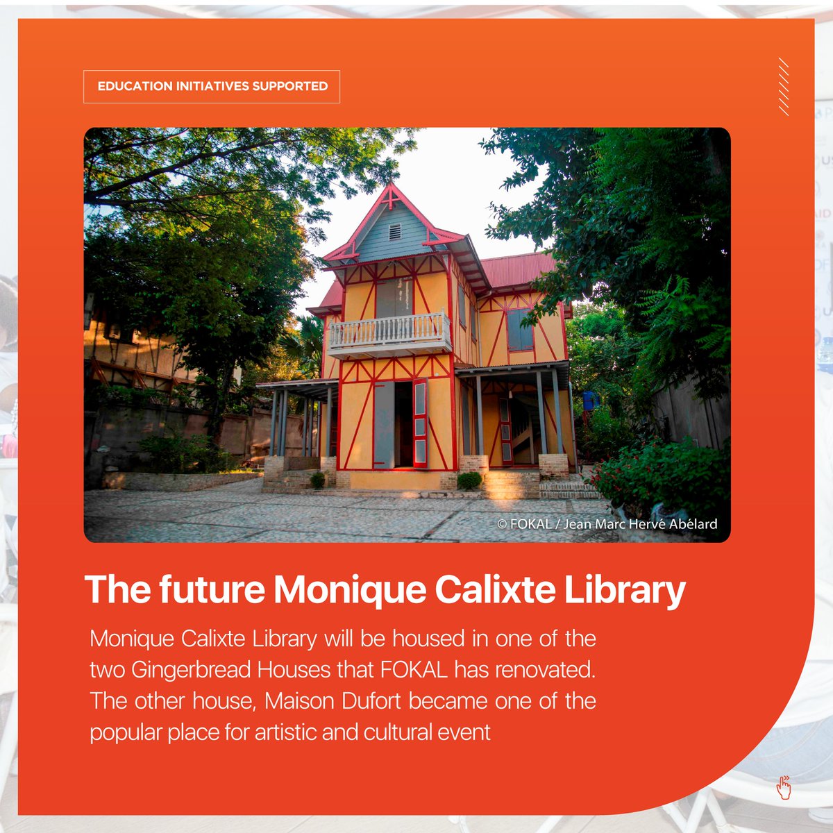 In #Haiti, #FOKAL asserts that reading is a right in a country where it remains a privilege. Through support for more than fifteen community libraries, this program aims to make books and reading more accessible to readers, especially the youngest ones fokal.org