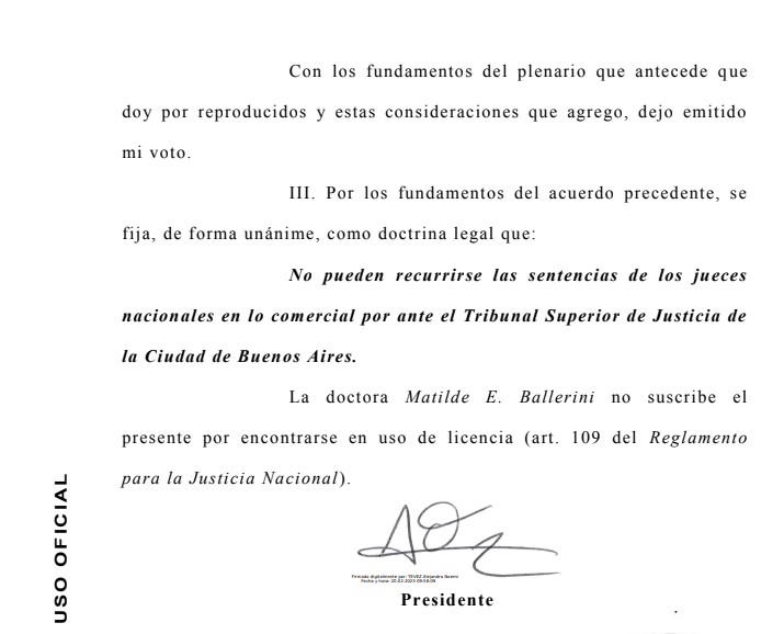 blogdelderecho's tweet photo. Fallo Levinas | La Cámara Comercial definió como doctrina legal que sus decisiones no son recurribles al Tribunal Superior Porteño. Accedé al fallo plenario ➜ https://t.co/FezQQG1qw8 https://t.co/KuACW79SiK