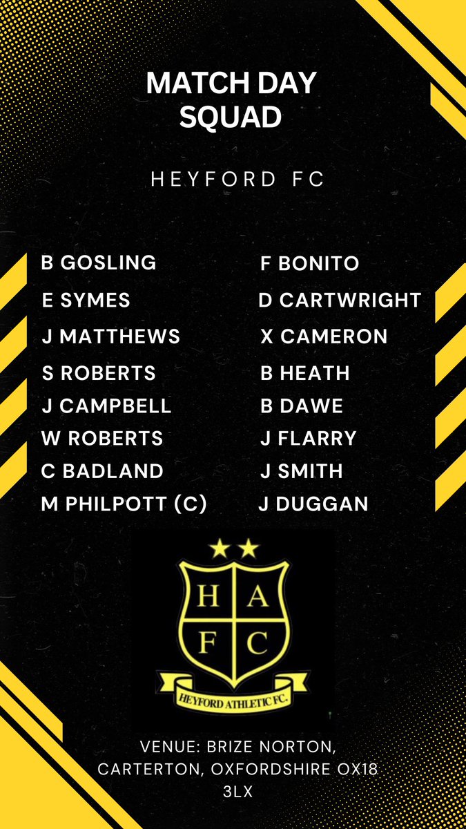 hafcbears's tweet photo. Back in action! After a week off, we travel over to Brize Norton is search of 3 more points.

Up the Heyford 🐻🟡⚫️🐻

2PM KO
🆚Brize Norton https://t.co/qjDrYpACdp