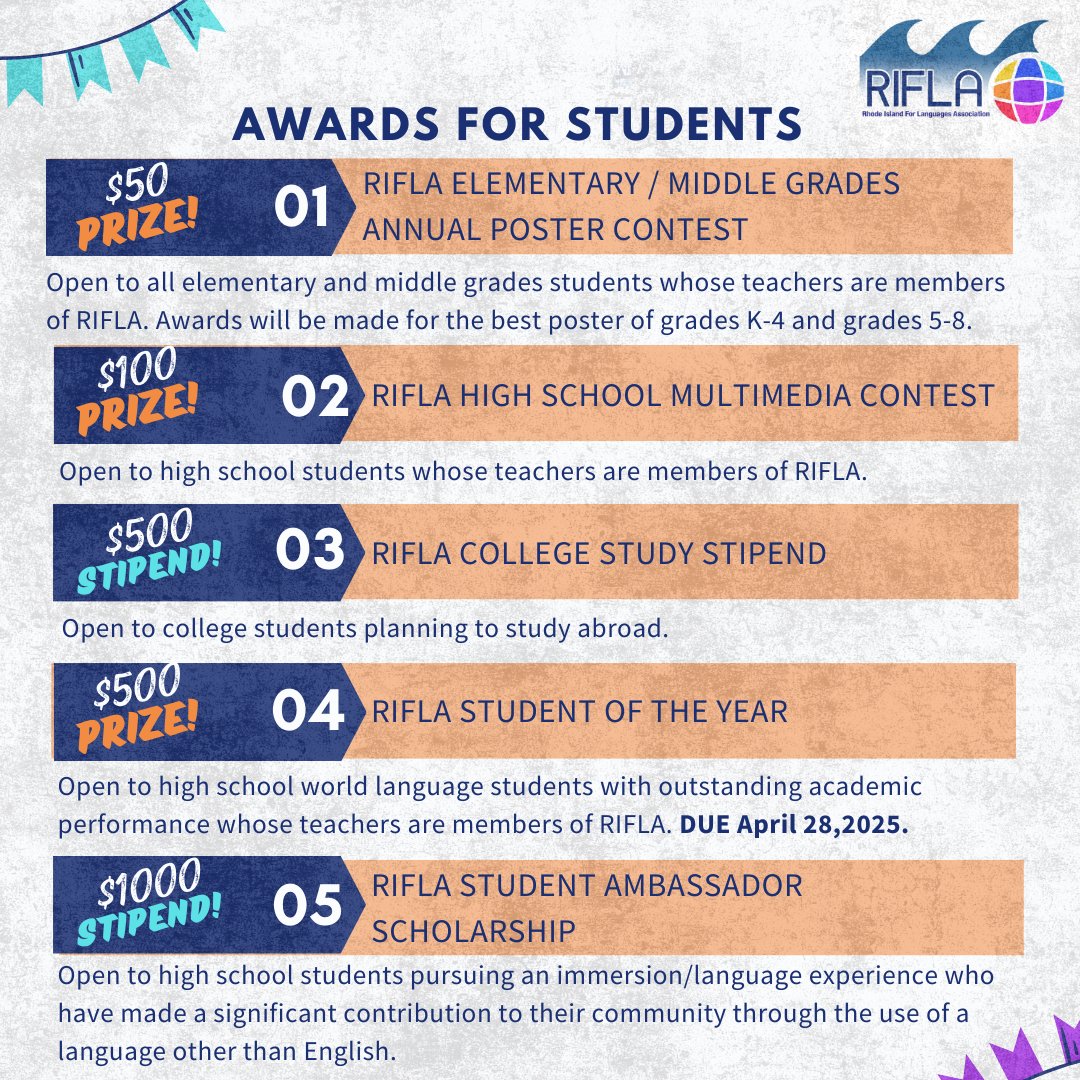 RIFLA Student Awards &amp; Scholarships! 📷📷
RIFLA offers numerous awards for both students and teachers! Applicants must be students of RIFLA members in good standing.
📷 Deadline: March 28 (unless otherwise noted)
Head over to rifla.org/awards to submit your application!