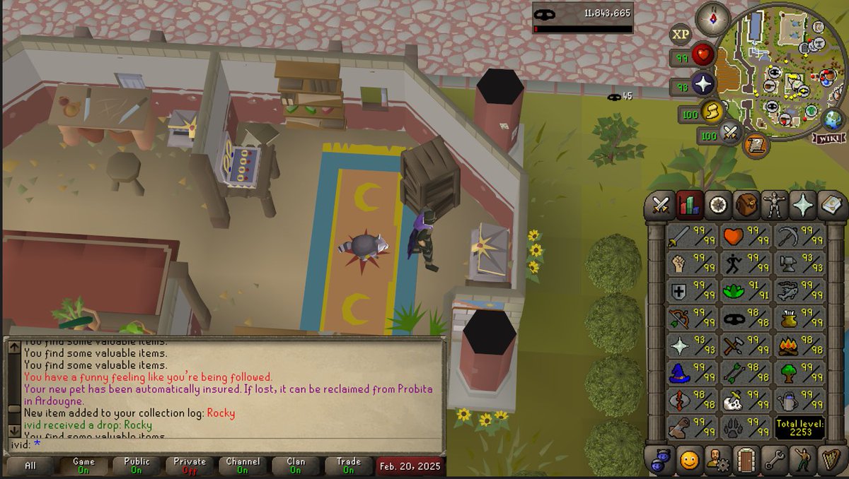 Rocky coming in clutch :D another skill I won't have to train past 99!