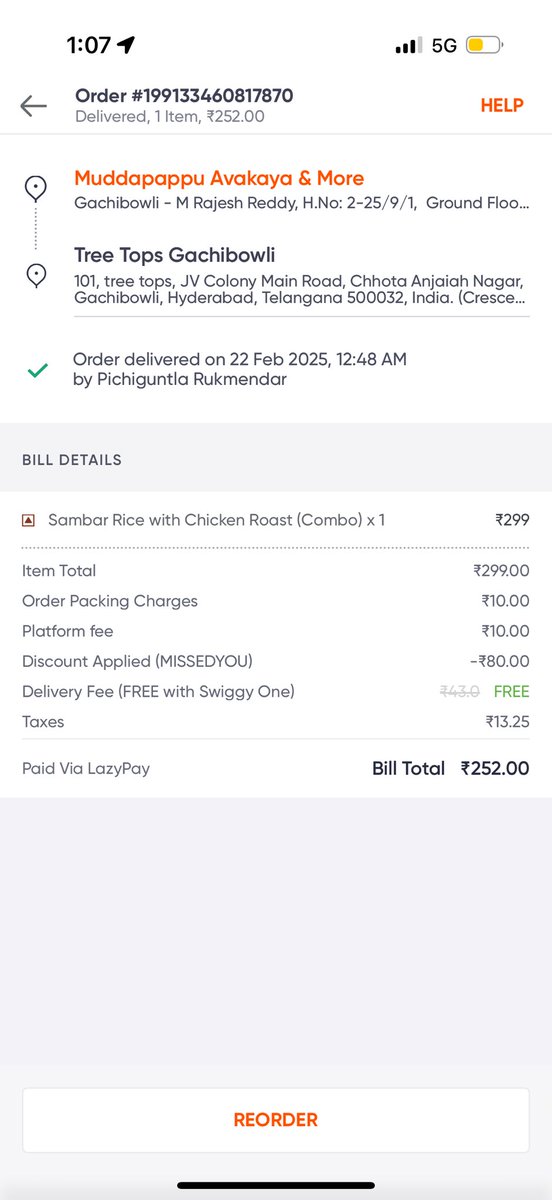 harinath9999's tweet photo. Absolutely disgusted! Found a dead cockroach in my food from Muddapappu &amp; Avakaya, Gachibowli ordered via @Swiggy @SwiggyCares. This is a serious health hazard! Immediate action needed! @fssaiindia  please look into this! #FoodSafety #Swiggy #Hyderabad. https://t.co/I4lrZKOoc9