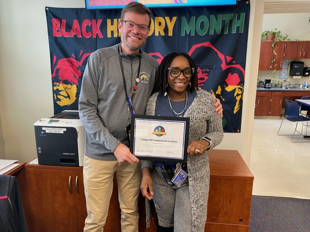 BKingmanCPS's tweet image. Recognition is always appreciated! Proud of our students, staff, and teachers in earning a Momentum Award from the Ohio Department of Education! Congratulations College Hill Academy! @IamCPS