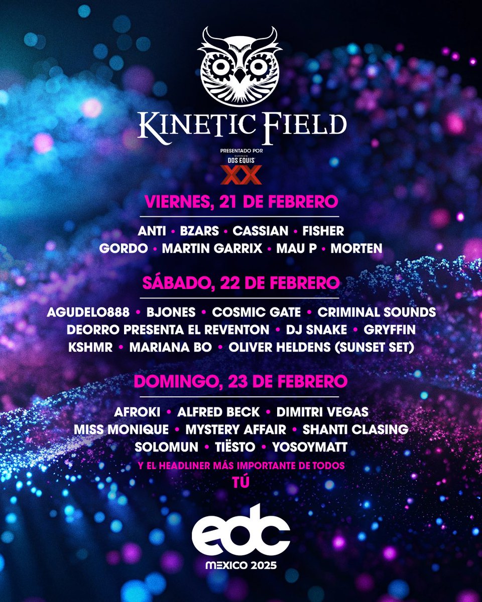 cosmicgate's tweet photo. TOMORROW @EDC_MEXICO ๐ฒ๐ฝโจ๐
join us on main stage at 6:22-7:22pm #edcmexico #kineticfields https://t.co/TsPQEHDAsv
