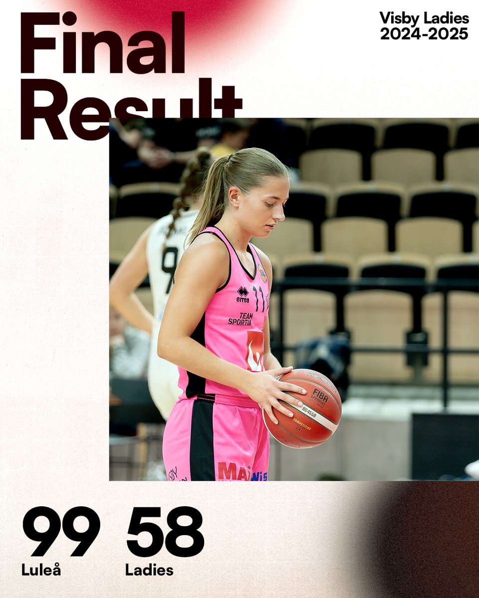 ❌ Ladies står för fler poäng framåt än Luleås defensiva snitt, men lyckas inte hålla Luleå på tillräckligt låga siffror.

Fyra spelare på tvåsiffrigt i Morgan Haney (13), Alma Larsson (12), Tilja Garb (11) och Tilda Lundgren (10)! 🤝