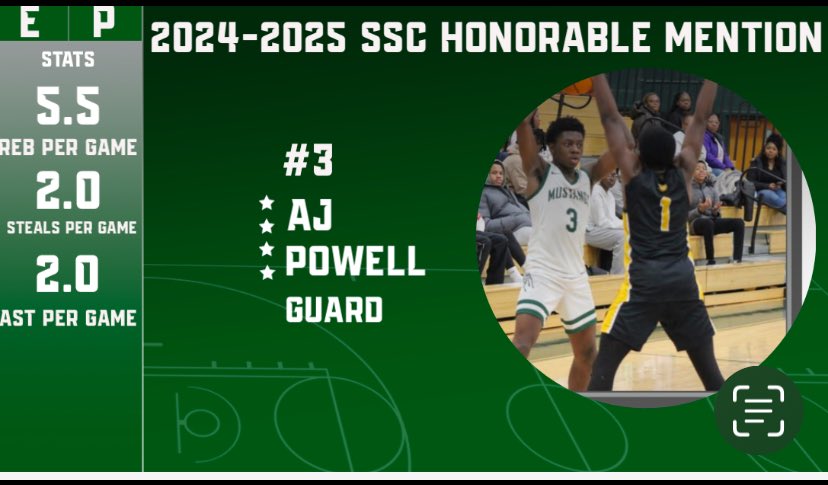 Congrats to <a href="/ArshawnPowell7/">Arshawn Powell</a> on All SSC Special Mention All Conference! Great job AJ!!