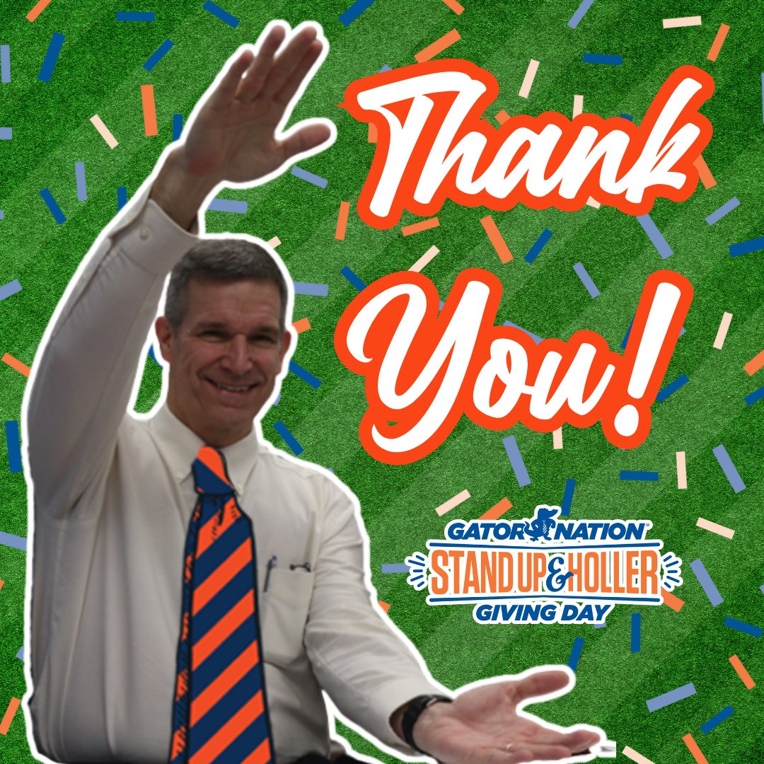 essie_uf's tweet image. Thank YOU for donating to Gator Nation Giving Day! You gave 102 gifts, which unlocked the generous donation of $750K from Dr. Michael Drews! Each and every one of you are appreciated.