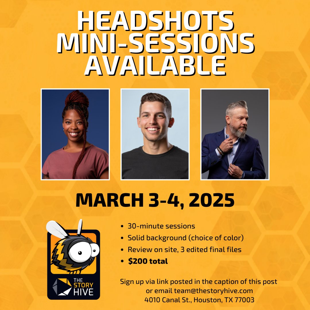 Need to freshen up your profile pic?
We are opening up our studio for headshots on March 3-4!
Book your session here: forms.gle/Losjwo443DXSZT…