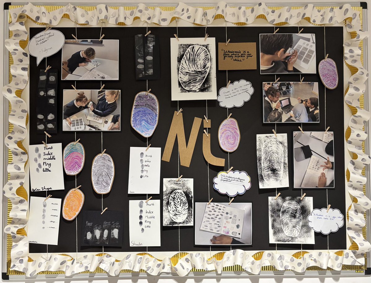 We are super thrilled with Year 6’s exploration of their fingerprints this half term. They’ve explored identity and belonging, while developing their skills as artists along the way 🖤 🤎 🤍