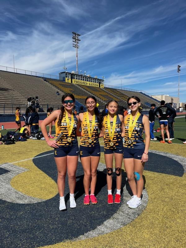 Eastwood girls run the #6 fastest all time in El Paso history 4x1600 relay at the 4th Jim Omohundro Track Inv