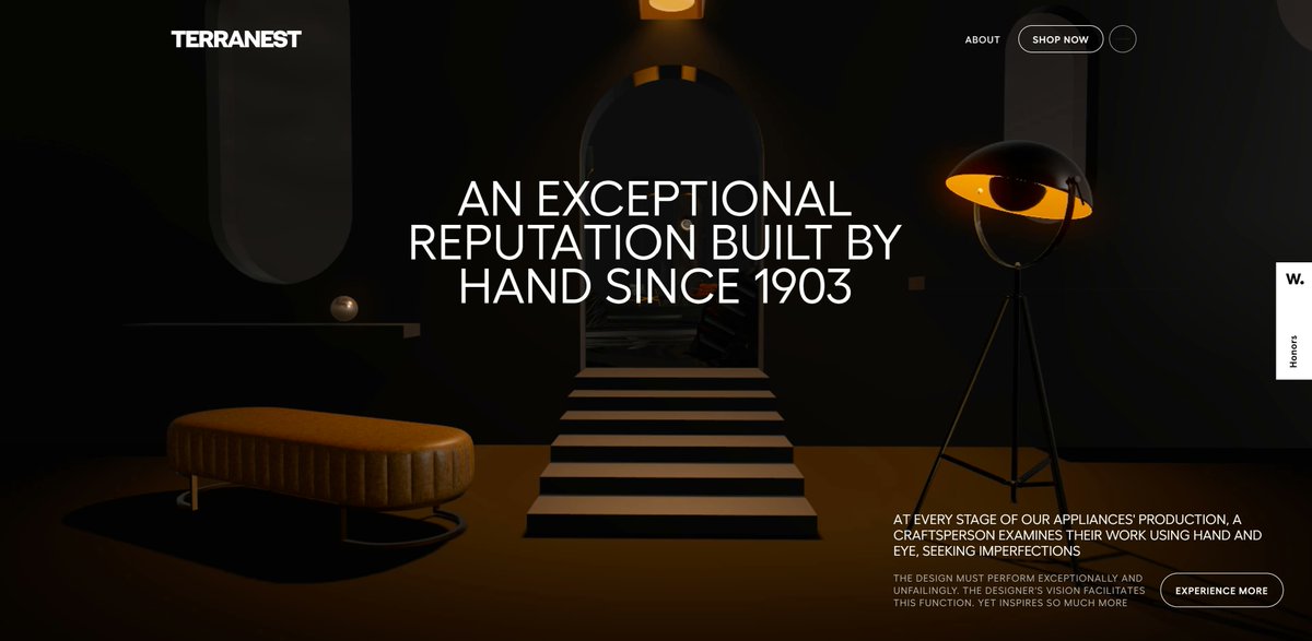 Creator Spotlight ✨
Meet Santi Sarapinas, the visionary behind the stunning 3D interactive website showcasing modern furniture for Terranest. 

Dive into more of <a href="/santitouch/">Santi Sarapinas</a> incredible work here: contra.com/santisarapinas