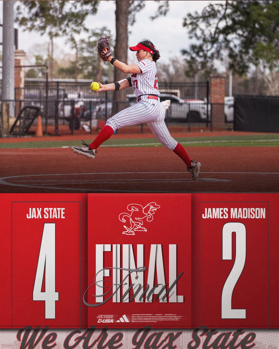 𝐆𝐀𝐌𝐄𝐂𝐎𝐂𝐊𝐒 𝐖𝐈𝐍 ‼️

Kat sets a new career high with 14 punchouts in a 4-2 win over JMU 

#StayCocky 🐔 | #FearTheBeak 👌