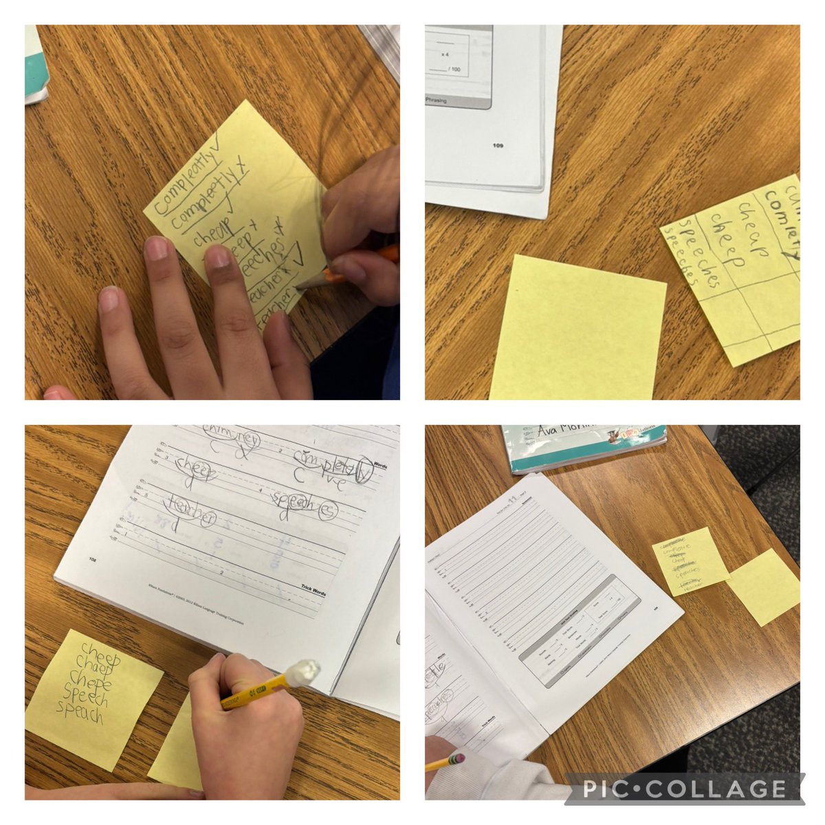 Love seeing these kids use their spelling option strategies on their test!