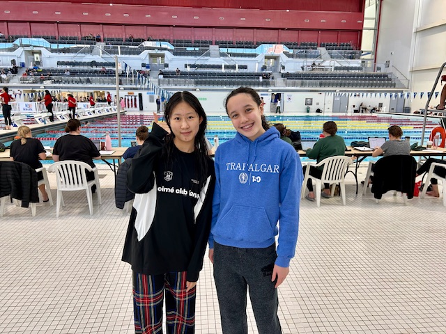 Two of #trafalgarcastleschool's competitive swimmers, Sophie &amp; Elayna competed in the CISAA Swimming Championships, swimming 3 events each. Congratulations to Elayna who has qualified to compete at the OFSAA Provincial Championships &amp; to both swimmers for an incredible season!