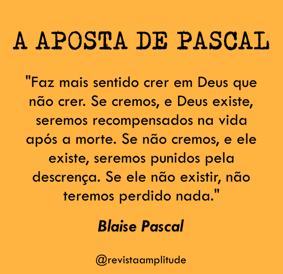 SammisReachers's tweet image. #apostas #risco #pascal #filosofia #eternidade #vida #morte #frases #sabedoria #futuro