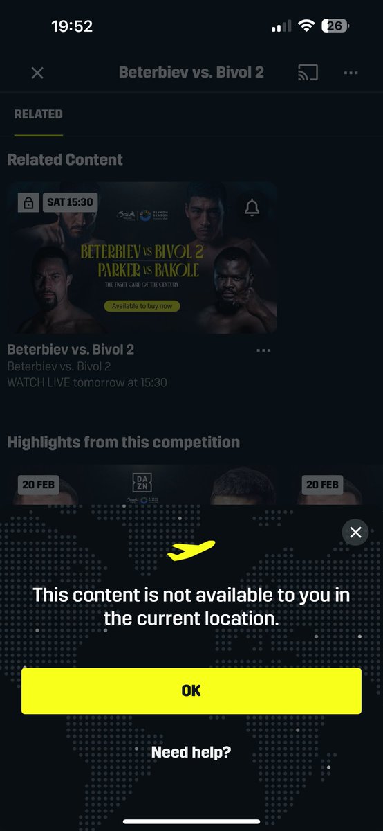 This is insane. Huge fights tomorrow and I can’t pay the PPV to watch because I’m in Iceland? Seriously how stupid. Anyone know how to fix this?